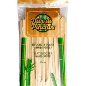 Brocheta plana hamburguesa 15cm / 50u.