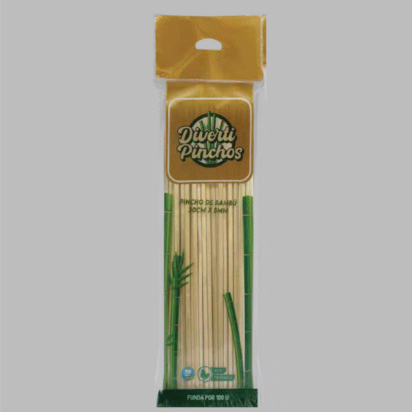 Pinchos de bambú 30cm x 5mm 100u.