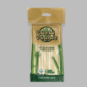 Pincho de bambú para choclito 17cm x 5mm 100u.