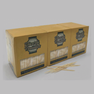 Palillo de dientes de bambú. Caja de 30 gramos