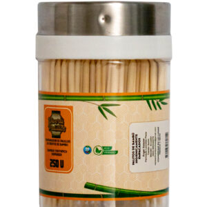 DISPENSADOR DE PALILLO DE DIENTES BAMBU 250u.