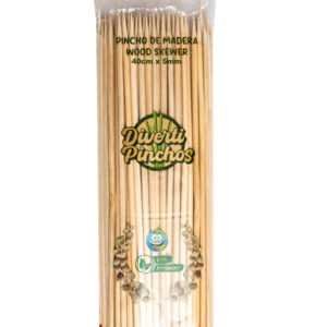 FDA. PINCHO DE MADERA 40cm. x 5mm. 100u.