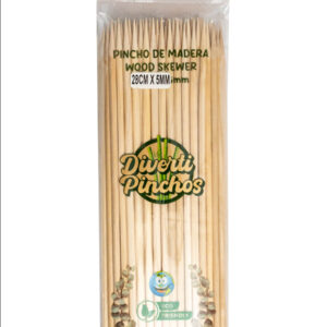 PINCHO DE MADERA 28cm X 5mm. 100u.